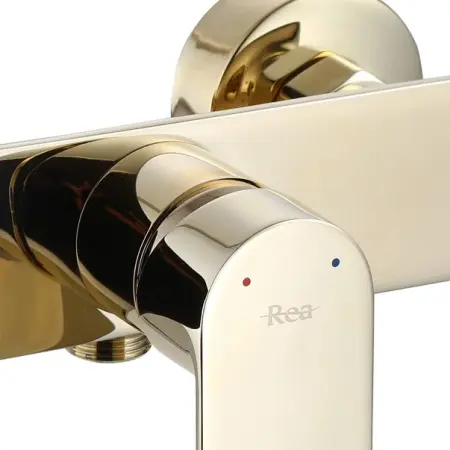 Baterie dus Rea Urban monocomanda auriu lucios cu set de dus [4]