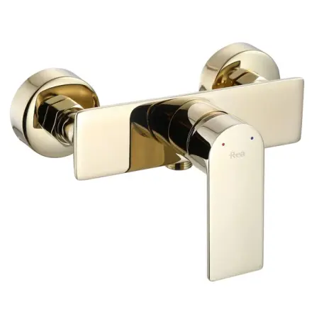 Baterie dus Rea Urban monocomanda auriu lucios cu set de dus [2]