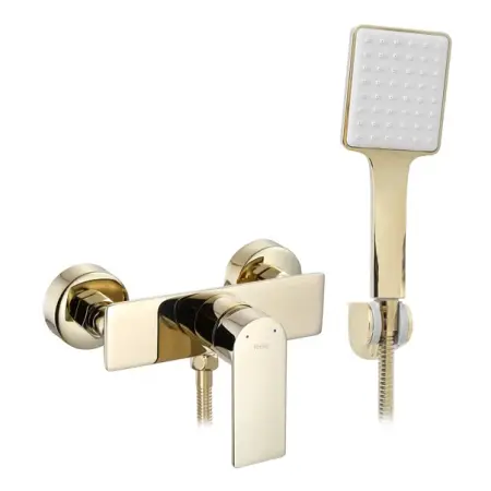 Baterii baie - Baterie dus Rea Urban monocomanda auriu lucios cu set de dus