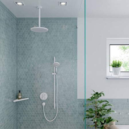 Baterie dus termostatata, Hansgrohe, ShowerSelect S, alb mat [4]