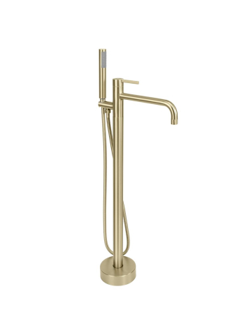 Baterii baie - Baterie de podea Rea Foster auriu periat 870 mm pipă 235 mm PVD inox alamă
