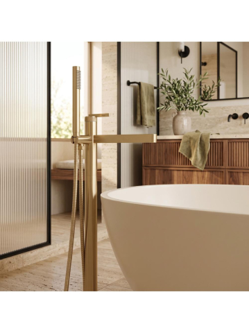 Baterie de podea Rea Grace auriu periat 920mm inox alama acoperire PVD [3]