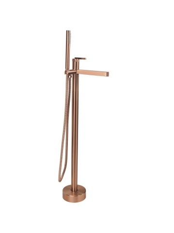 Baterii baie - Baterie de podea Rea Grace cupru periat 920 mm montaj pardoseala freestanding