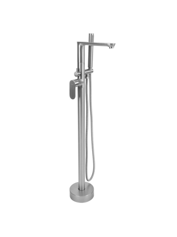 Baterie de podea Rea Logan Nickel Periat 1015 mm pipa mobila PVD inox alama [6]