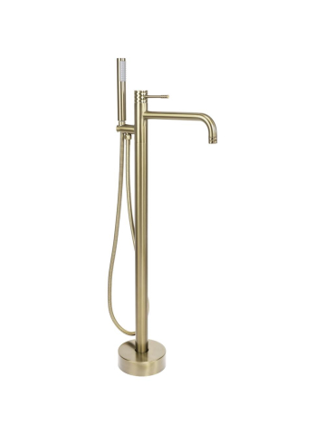 Baterii baie - Baterie de podea Rea Lungo Diamond Brush auriu periat 880 mm freestanding