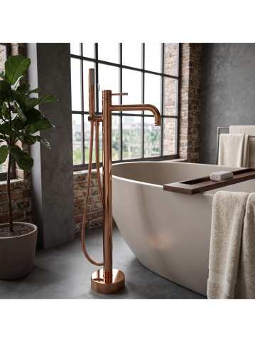 Baterie de podea Rea Lungo Diamond Copper inox alama PVD 880mm [4]
