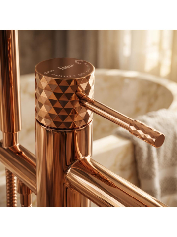 Baterie de podea Rea Lungo Diamond Copper inox alama PVD 880mm [6]