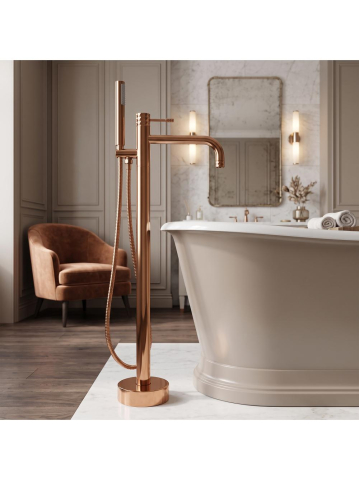 Baterie de podea Rea Lungo Diamond Copper inox alama PVD 880mm [3]