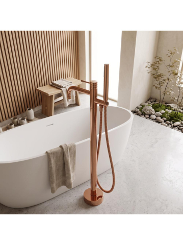 Baterie de podea Rea Lungo Diamond Copper inox alama PVD 880mm [1]
