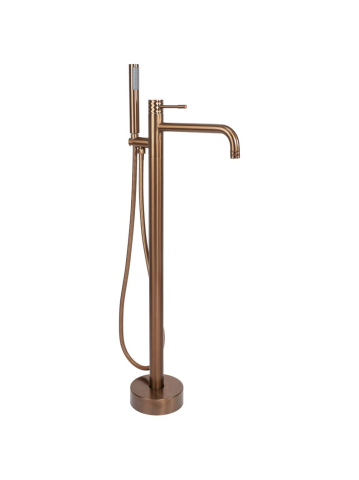 Baterie de podea Rea Lungo Diamond cupru periat PVD 880mm alamă inox [9]