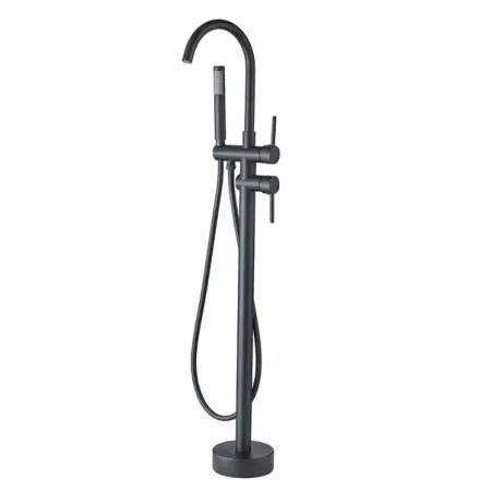 Baterii baie - Baterie freestanding negru mat cada Rea Ortis