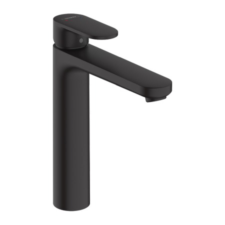 Baterii baie - Baterie inalta de lavoar, Hansgrohe, Vernis Blend 190, cu ventil, negru mat