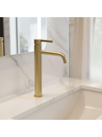 Baterie inalta de lavoar Rea Foster auriu periat  [6]