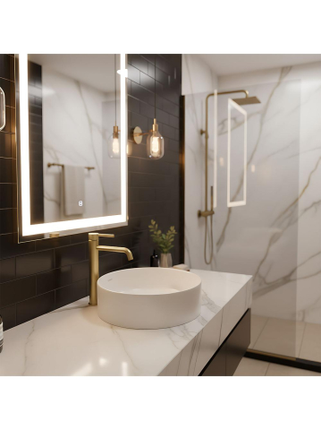 Baterie inalta de lavoar Rea Foster auriu periat  [11]