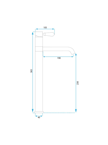 Baterie inalta de lavoar Rea Serra auriu periat  [10]