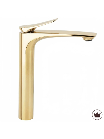 Baterie lavoar Rea Vision auriu PVD 265mm montaj blat alamă [9]