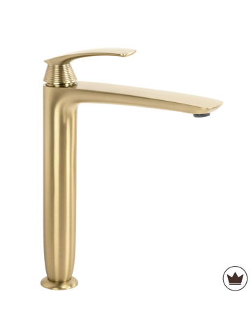 Baterii baie - Baterie lavoar Rea Como auriu periat PVD 290mm montaj pe blat