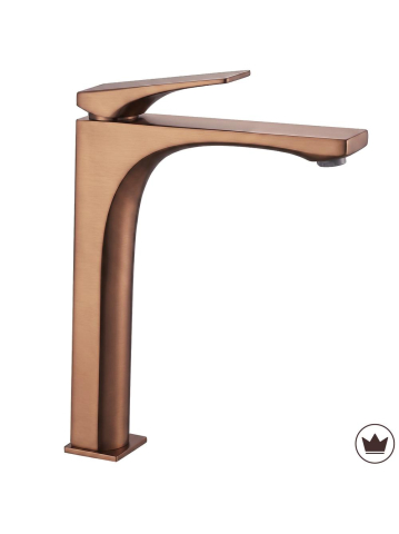 Baterii baie - Baterie lavoar Rea Joe cupru periat montaj blat 285mm PVD alamă