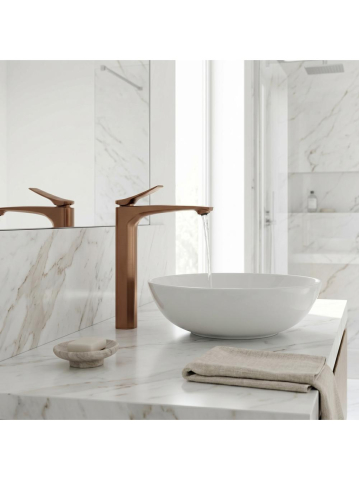 Baterie inalta lavoar Rea Vision cupru periat [4]