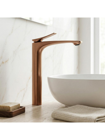 Baterii baie - Baterie inalta lavoar Rea Vision cupru periat