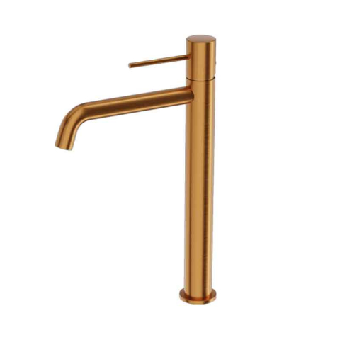 Baterii lavoar - Baterie înaltă pentru lavoar LaVita Verdi 220, fără ventil, brushed copper