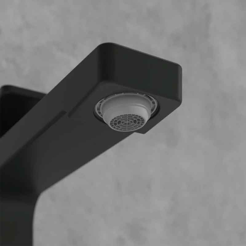 Baterie înaltă pentru lavoar Villeroy&Boch, Architectura Square 257, cu ventil click-clack, negru mat [4]