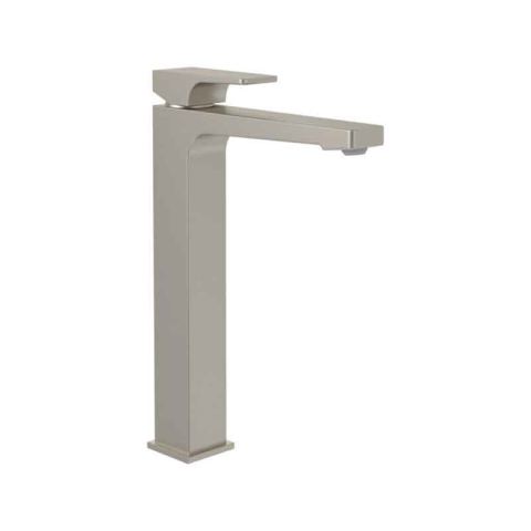 Baterii lavoar - Baterie înaltă pentru lavoar Villeroy&Boch, Architectura Square, cu ventil click-clack, brushed nickel