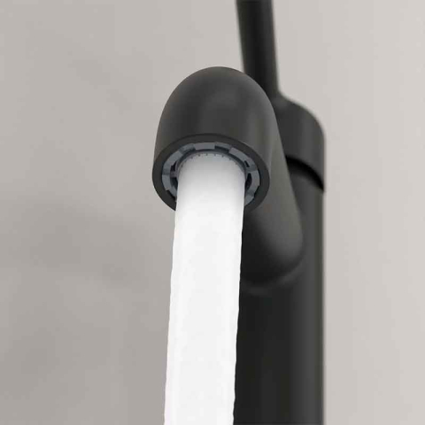 Baterie înaltă pentru lavoar Villeroy&Boch, Skyla 250, cu ventil click-clack, negru mat [7]