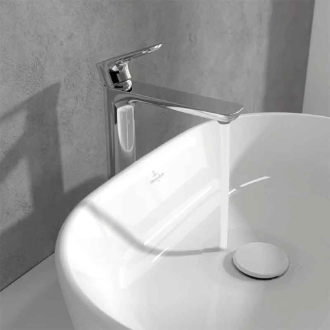 Baterie înaltă pentru lavoar Villeroy&Boch, Skyla, cu ventil click-clack, crom [2]