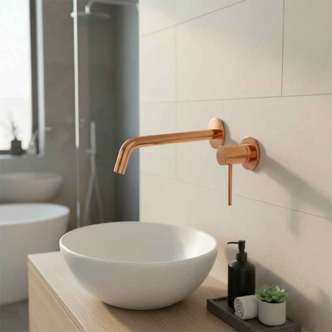 Baterie încastrată pentru lavoar LaVita, Verdi, corp încastrat inclus, brushed copper [1]