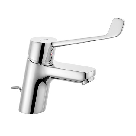 Baterii baie - Baterie lavoar cu maner clinic, Kludi, Pure & Easy, cu ventil, 70, crom