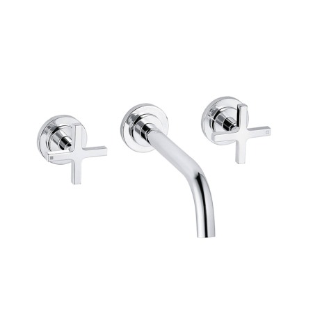 Baterii lavoar - Baterie lavoar cu montaj pe perete, Kludi, Nova Fonte Classic, pipă 18 cm, crom