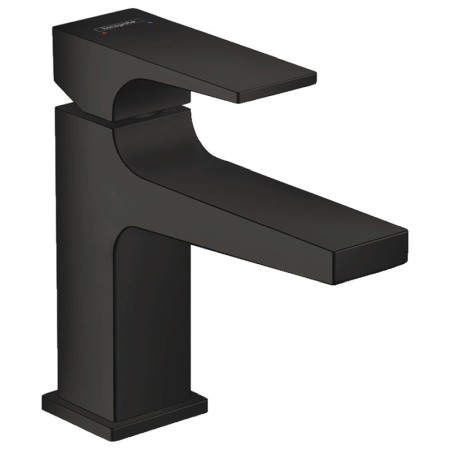 Baterii baie - Baterie lavoar cu ventil, Hansgrohe, Metropol 100, negru mat