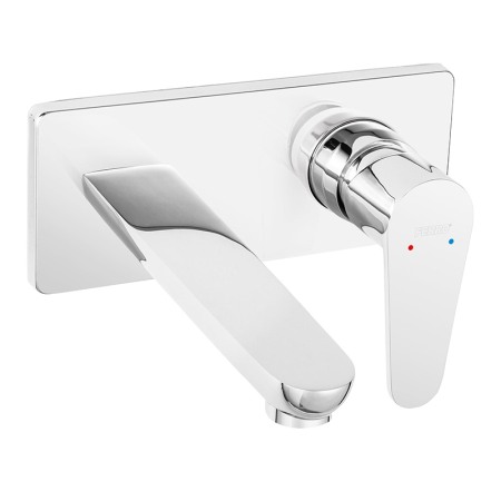 Baterii baie - Baterie lavoar, Ferro, Algeo, cu montaj pe perete, pipa 18 cm, crom