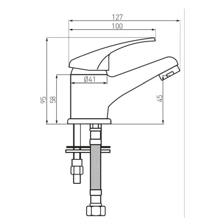 Baterie lavoar, Ferro, Basic, crom [1]