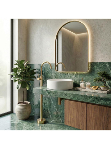 Baterie lavoar freestanding Rea Lungo auriu [6]