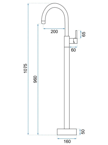 Baterie lavoar freestanding Rea Lungo auriu [7]