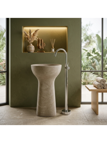 Baterie lavoar freestanding Rea Lungo crom [3]