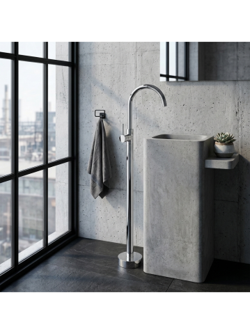 Baterie lavoar freestanding Rea Lungo crom [2]