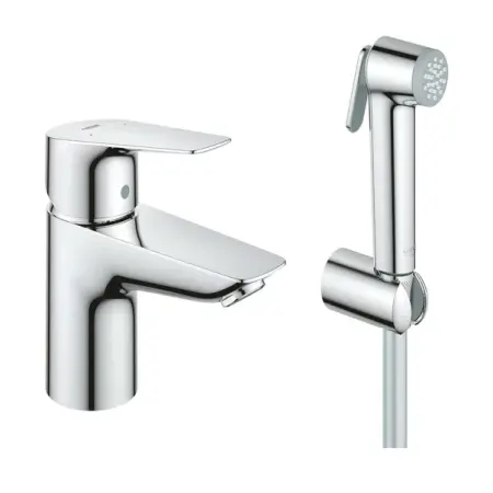 Baterii lavoar - Baterie lavoar Grohe BauEdge New S cu dus igienic crom