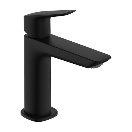 Baterii baie - Baterie lavoar, Hansgrohe, Logis Fine 110, cu ventil, negru mat