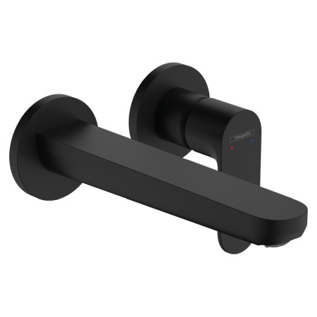 Baterii lavoar - Baterie lavoar Hansgrohe, Rebris S, cu montaj pe perete, parte vizibila, negru mat