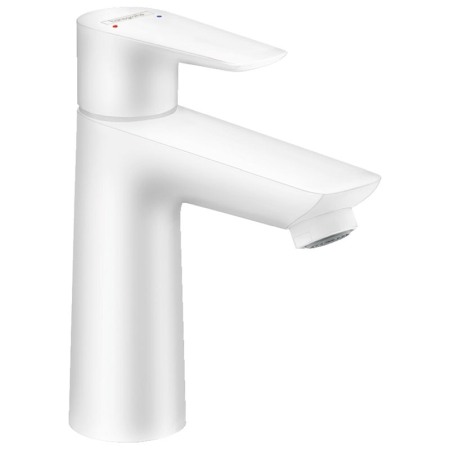 Baterii baie - Baterie lavoar, Hansgrohe, Talis E 110, cu ventil click clack, alb mat