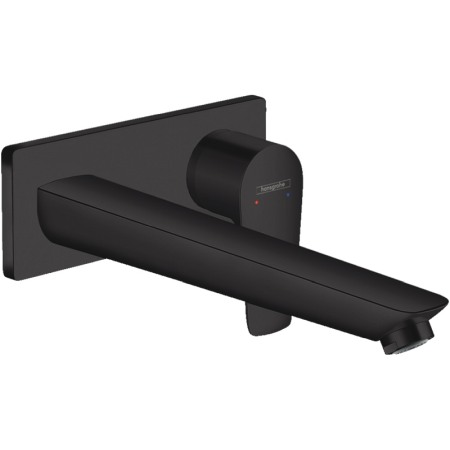 Baterii baie - Baterie lavoar Hansgrohe, Talis E, montaj pe perete, 22.5 cm, Negru mat