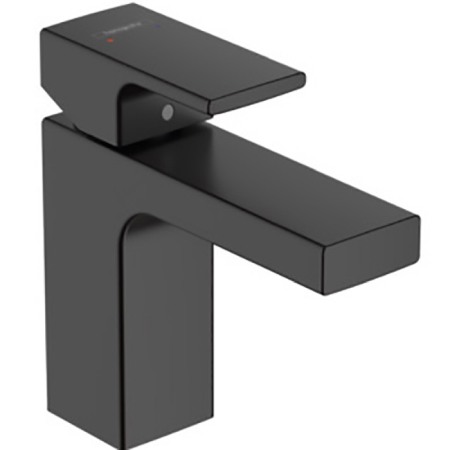 Baterii baie - Baterie lavoar, Hansgrohe, Vernis Shape 70, cu ventil, negru mat