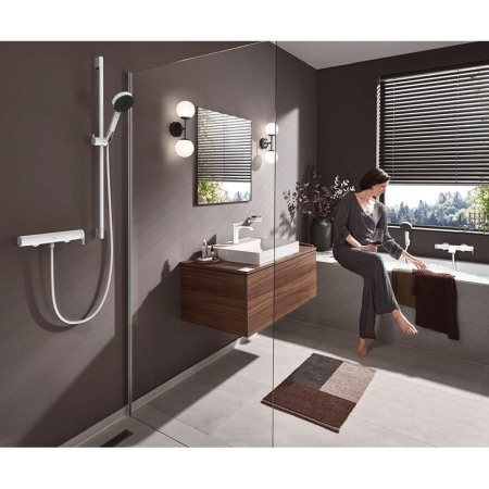 Baterie lavoar, Hansgrohe, Vivenis 110, CoolStart, cu ventil, alb mat [5]