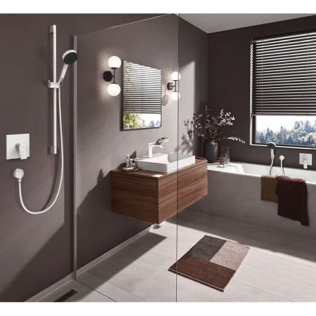 Baterie lavoar, Hansgrohe, Vivenis 110, cu ventil, alb mat [4]