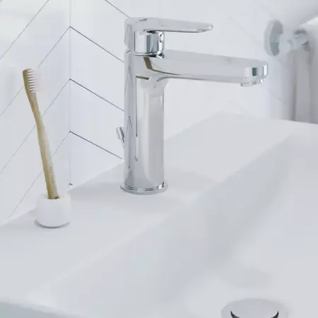 Baterii baie - Baterie lavoar Ideal Standard Cerafine O crom lucios cu ventil metalic H120
