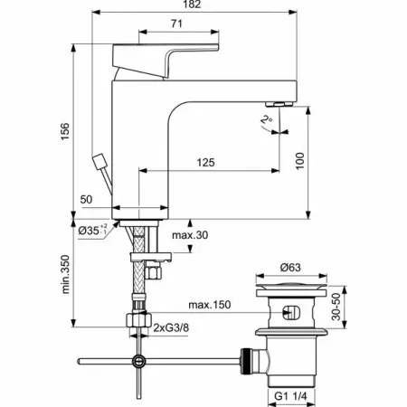 Baterie lavoar Ideal Standard Edge [2]