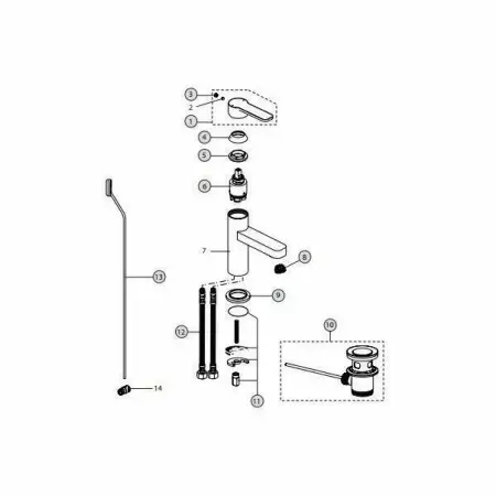 Baterie lavoar Ideal Standard Gio cu ventil pop-up [2]
